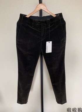 NEIL BARRETT SKINNY FIT 男士 黑灰色灯芯绒休闲西裤 专柜正品