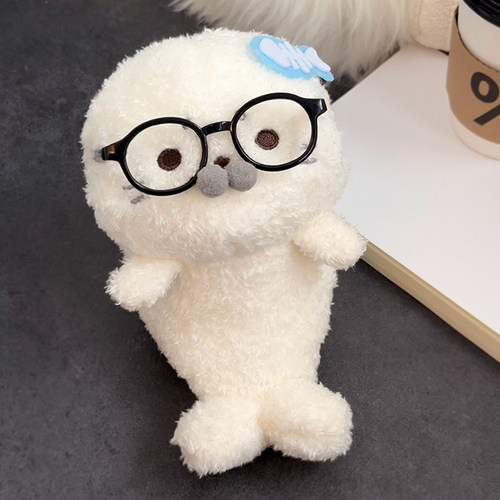 海豹手机毛绒支架懒人手机座公仔