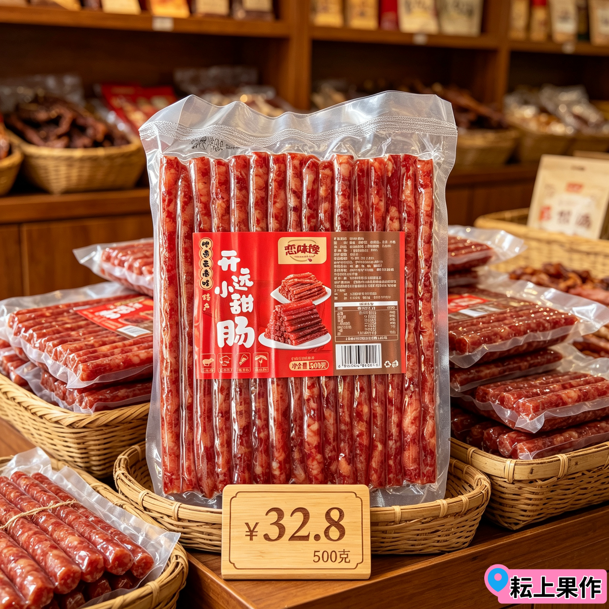 【两袋 1000 克】云南红河州开远小甜肠本地特产腊肠冰糖细香肠