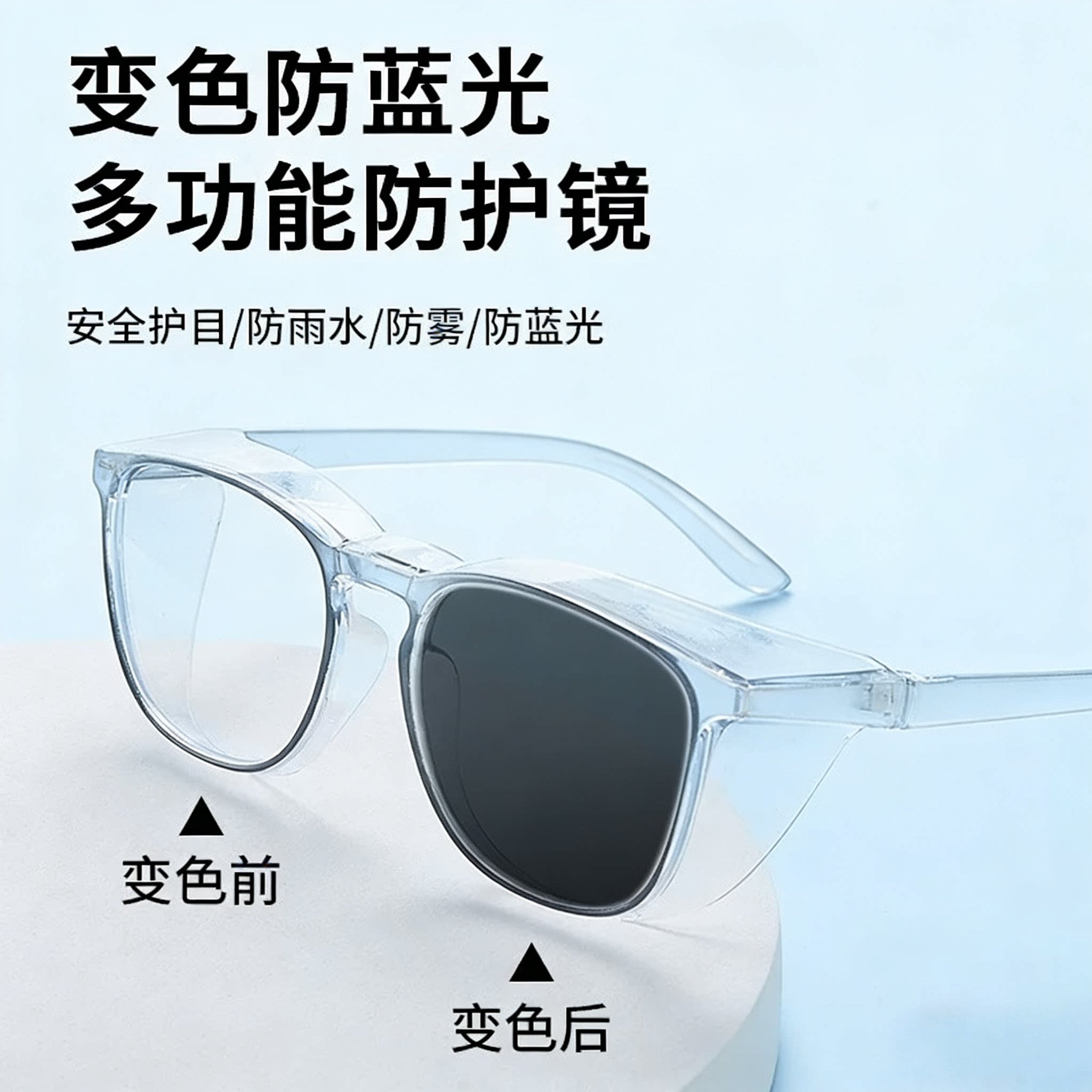 防风沙劳保护目镜变色太阳镜男女偏光墨镜护目镜登山骑行可配度数