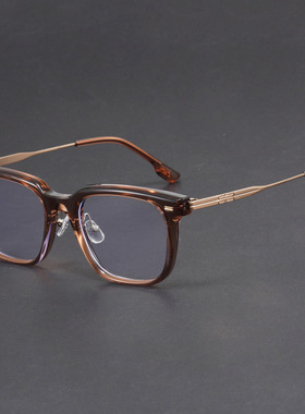 日系有鼻托方框近视镜架男女素颜