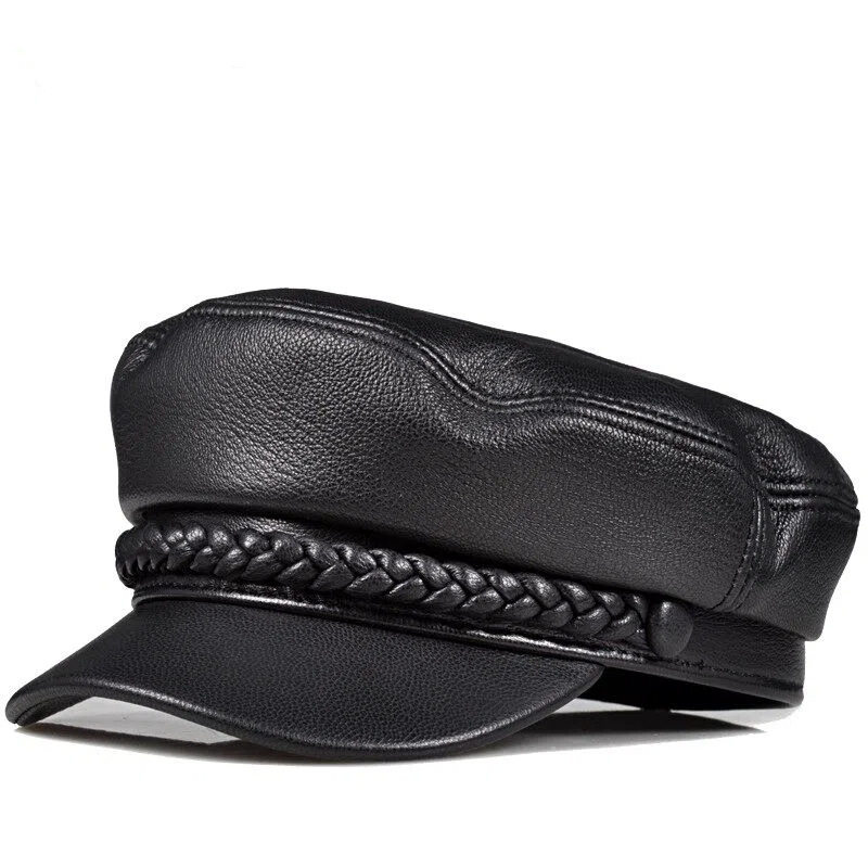 羊皮贝雷帽秋冬季英伦真皮海军韩版帽子复古男士平顶时尚鸭舌帽子,服饰配件/皮带/帽子/围巾,帽子,淘宝优惠券,粉丝福利购,淘宝优惠卷