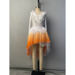 朱鹮演出服儿童丹顶鹤演出服芭蕾舞演出服装元旦学生古典舞艺考