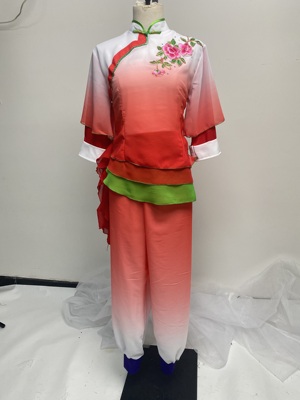 荷花奖喜庆腰鼓喜饽饽秧歌舞蹈演出服装新款群舞中国舞艺考表演服