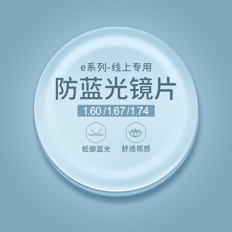 防蓝光近视镜片1.56/1.61/1.67/1.74防辐射非球面树脂镜片2片价格