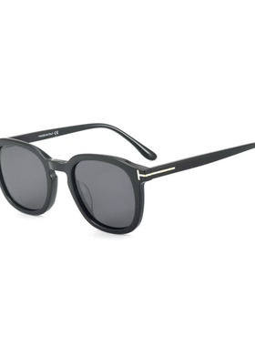 TF墨镜板材男女圆形简约偏光防紫外线太阳镜可配近视开车镜TF0975