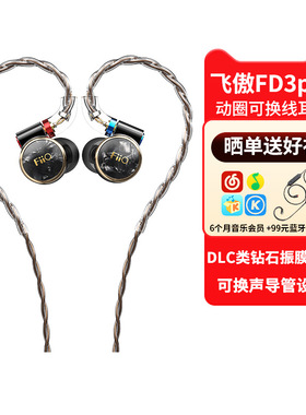 FiiO/飞傲FD3/FD3PRO单动圈HiFi耳机重低音换线苹果华为小米通用