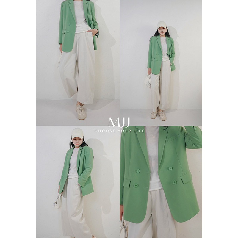 MJJ高级感新款西装外套女设计感休闲气质宽松韩版chic西服