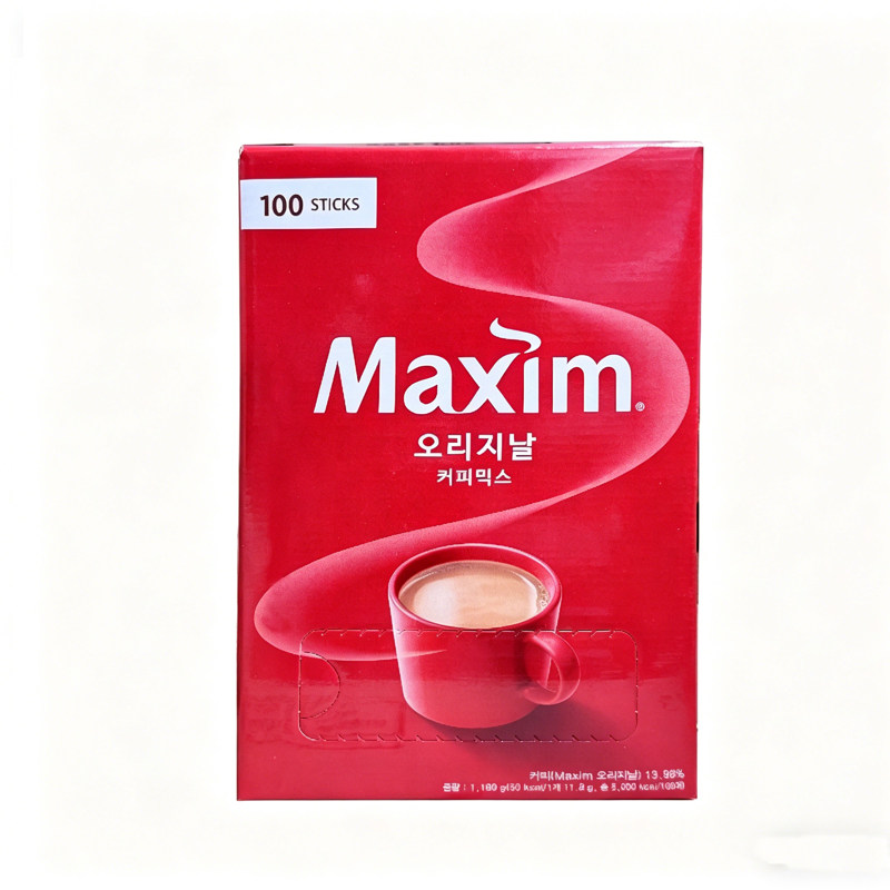 韩国进口东西红麦馨咖啡Maxim原味混合3合1速溶咖啡100条红476