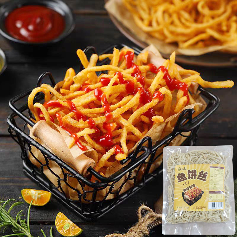 韩大叔鱼饼丝500g袋装韩式鱼饼丝油炸用小吃麻辣烫食材炒鱼饼火锅