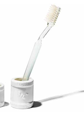 现货日本进口PUEBCO陶瓷牙刷架 卫浴室家用置物架简约牙具底座架