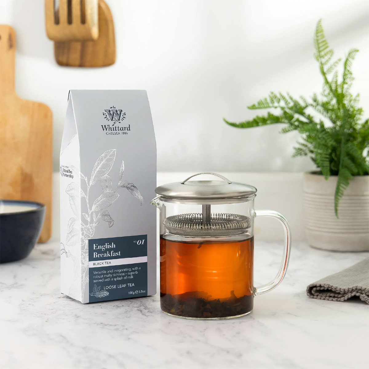 英国Whittard 唯廷德 英式早餐红茶100g 散装茶叶红茶袋装