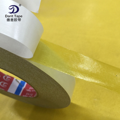 厂家批发 超强粘双面胶 黄色棉纸双面胶带 高粘绣花胶黄胶1CM*25M