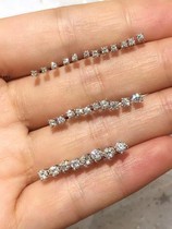 18K White Gold Rose Gold Classic four claw single diamond ear nail anti allergy ear bone nail