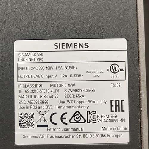 议价伺服驱动器6SL3210-5FE10-4UF0可维修