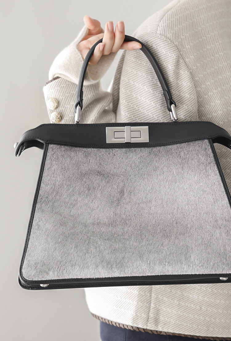 镀光胎牛毛牛皮大容量单肩斜跨手提凯莉大包kaka特