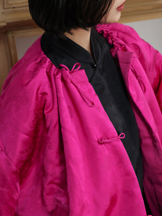 高定真丝缎祥云山水禅意盘扣名媛阔太棉服特 高门贵女之巴黎秀款