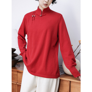 浓妆淡抹立领盘扣贵女羊绒衫 KAKA 巴黎走秀精梳纯山羊绒尖新中式