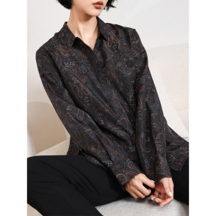 佩氏衬衫 KAKA法单奢靡高姆米桑蚕丝单穿不透通勤女神四季 百搭长袖