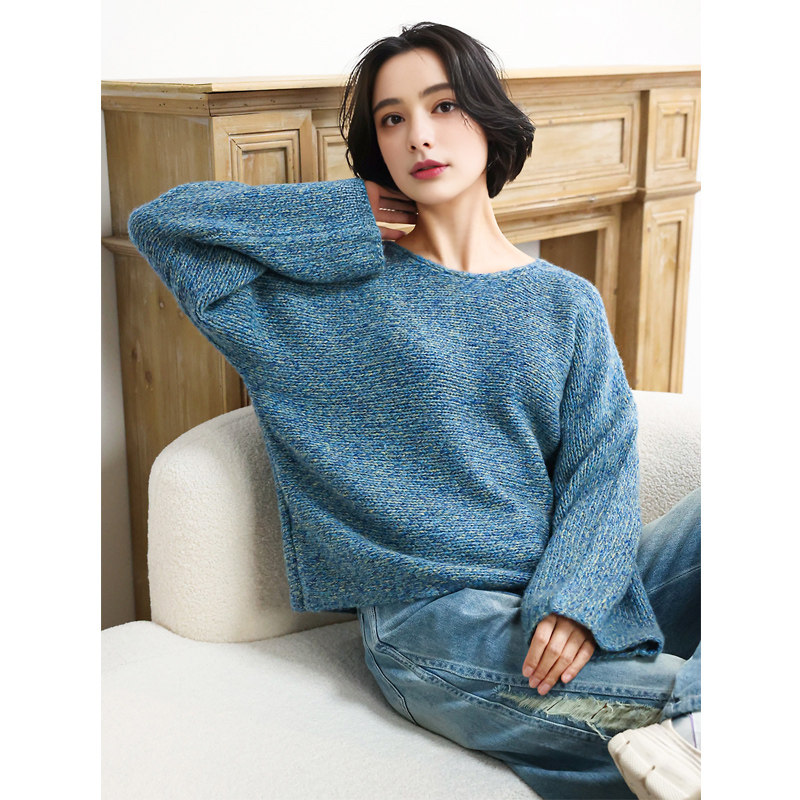 山羊绒羊毛花纱温柔慵懒风毛衣女