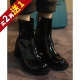 ￥880秒 时髦聚焦法柜定制漆牛皮一体橡胶粗中跟女神四季 短靴特