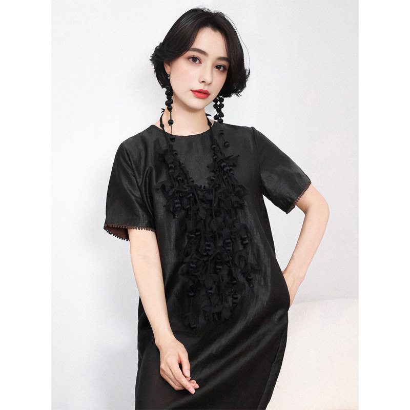 巴黎秀款名媛礼服手工栀子花项链