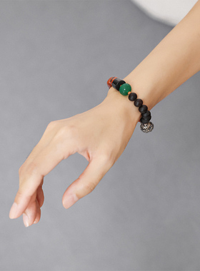 沉香保山南红新中式贵女济川手串