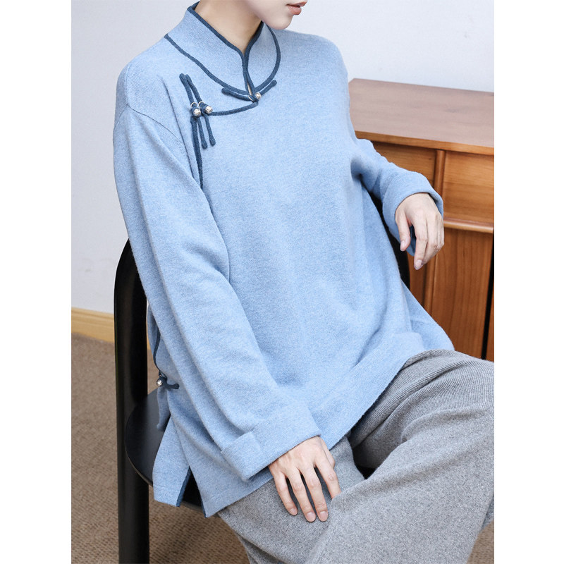 KAKA巴黎走秀精梳纯山羊绒尖新中式中长礼服立领盘扣老钱风羊绒衫,女装/女士精品,羊绒衫,淘宝优惠券,粉丝福利购,淘宝优惠卷