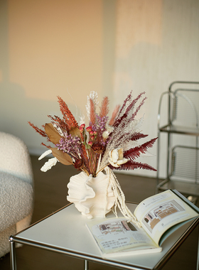 干花瓶插花永生摆件家居样板间拍摄道具不规则花瓶台面民宿装饰