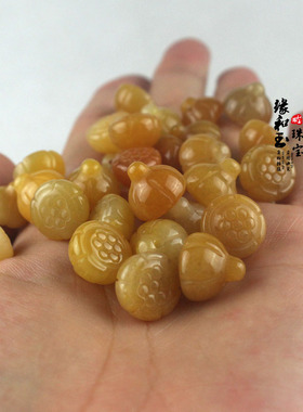 diy纯天然黄龙玉编织手链