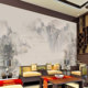 宋式 民宿定制墙布 美学山水墨画卧室客厅电视背景墙壁纸壁布工装