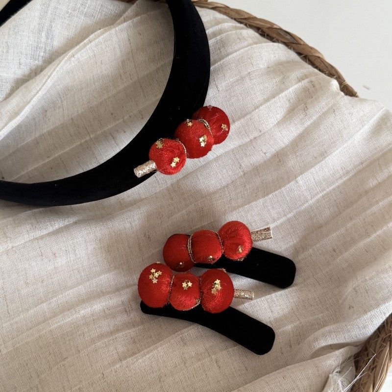 新年头饰可爱红色糖葫芦发夹边夹侧边刘海夹发箍女高级感发饰,饰品/流行首饰/时尚饰品新,发饰,淘宝优惠券,粉丝福利购,淘宝优惠卷