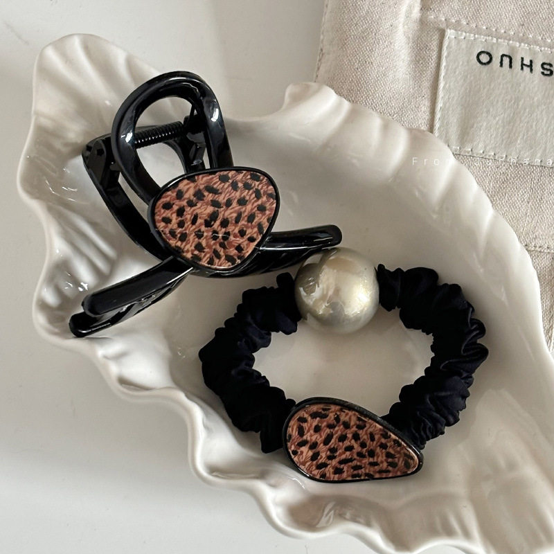 豹纹珍珠发圈皮筋简约高级感抓夹发抓头绳发圈女发饰发卡,饰品/流行首饰/时尚饰品新,发饰,淘宝优惠券,粉丝福利购,淘宝优惠卷