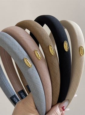 金标布艺宽边头发发箍女款头箍今年流行的发箍日常外出压发发卡