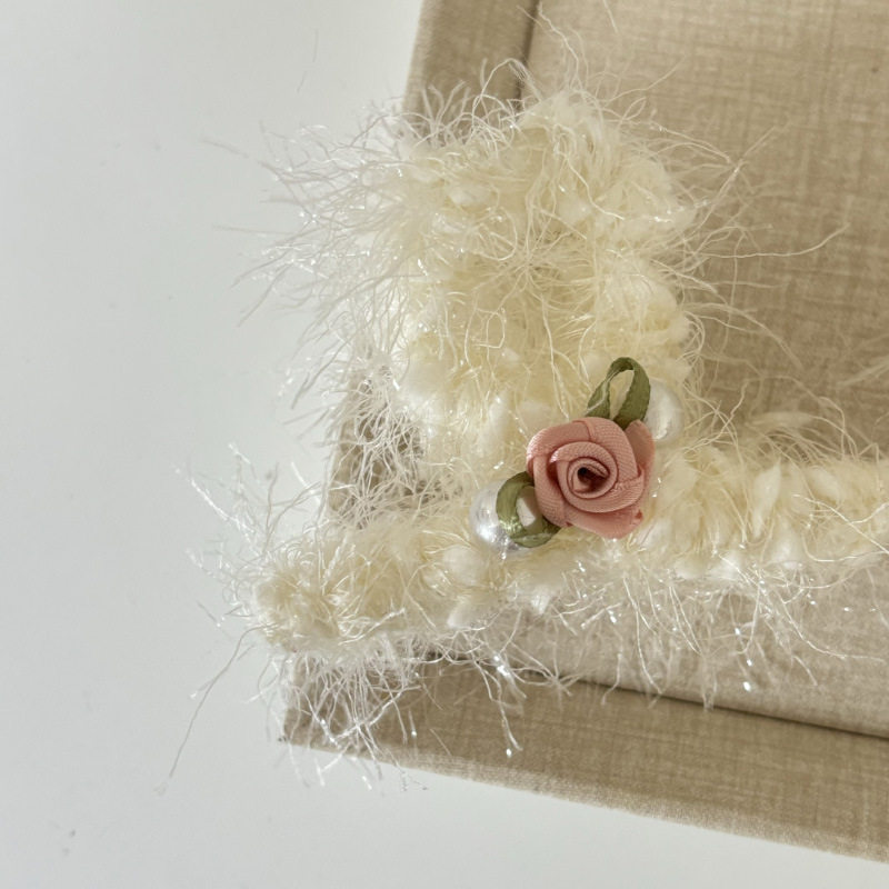 白色花朵毛绒针织大肠发圈女韩系高级感扎马尾大号发绳头绳发饰,饰品/流行首饰/时尚饰品新,发饰,淘宝优惠券,粉丝福利购,淘宝优惠卷