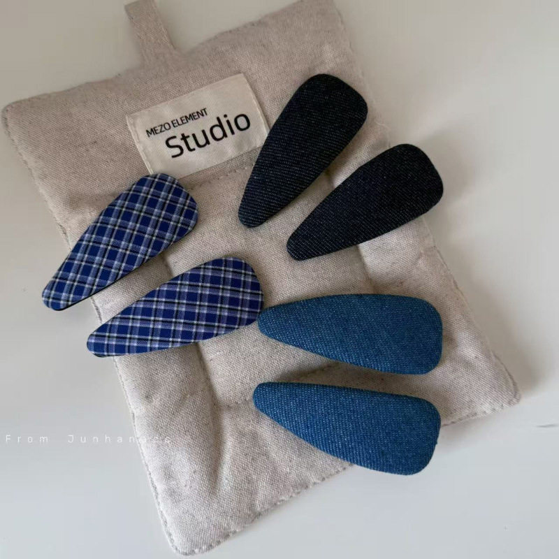 复古蓝色牛仔格纹bb夹布艺发夹时尚刘海夹侧边夹碎发夹发饰女,饰品/流行首饰/时尚饰品新,发饰,淘宝优惠券,粉丝福利购,淘宝优惠卷