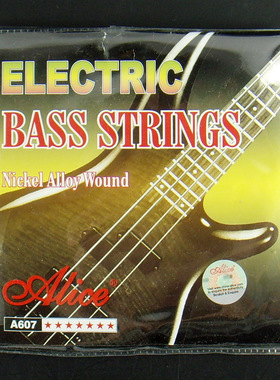 正品Alice爱丽丝A607-M/L电贝司弦贝斯琴弦040/045防锈四弦一套装