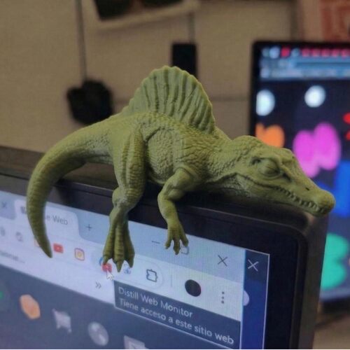 3D打印恐龙熟睡显示器摆件玩具