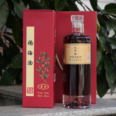 忆中梅仙居杨梅酒1斤*2高度果酒