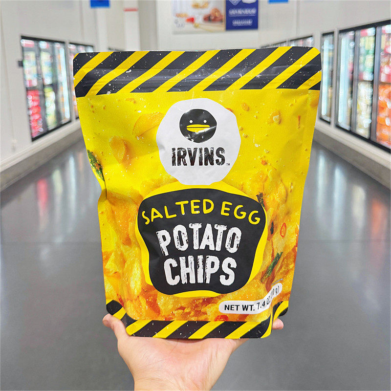山姆代购新加波IRVINS进口咸蛋黄薯片酥脆网红零食追剧聚会下午茶