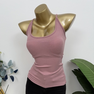 自留款 上衣夏 带胸垫性感U领遮副乳吊带背心女亲肤好穿内搭打底衫