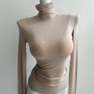 ins韩国气质好穿弹力上衣秋冬女 高领打底衫 店主自留 柔软基础款