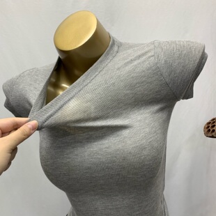 薄款 店主自留 性感紧身显廋微透短袖 柔软基础款 T恤女夏 ins火热