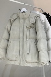 24冬装新款肌理感方格宽松大码港风连帽男女棉衣MY08P128控178，男装棉衣，电商A031