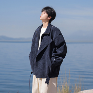 2026春装新款大码肩章宽松皮衣夹克外套 JK131 P98 控158图片