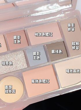 SWEET MINT眼影十色综合盘纯欲风一体盘茶棕色大地色通勤朝九晚五