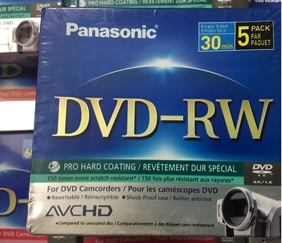 DVD-RW刻录光盘30分钟8cm可擦写