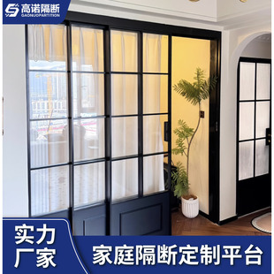 上海隔断客厅2025新款钢化办公室玻璃隔断墙移动推拉门折叠门定制