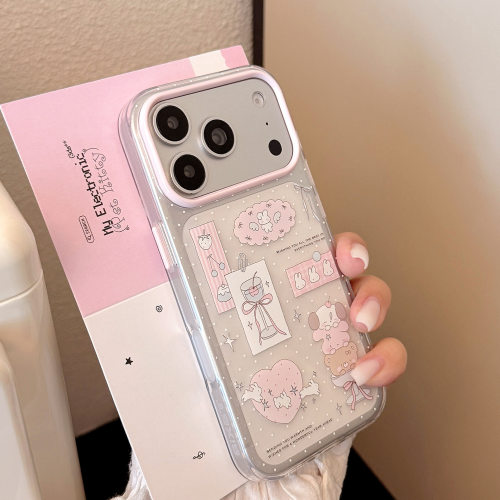 粉色兔子透明软壳防摔iPhone壳
