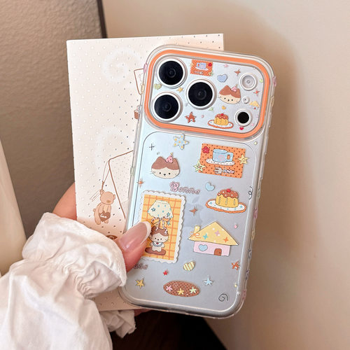 布丁小猫咪可爱防摔iPhone手机壳